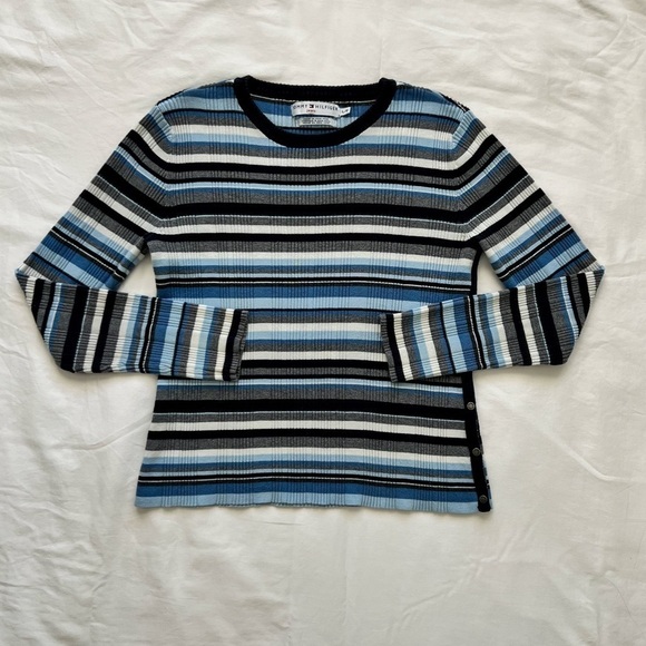 Vintage Y2K Tommy Hilfiger Jeans Striped Sweater - Picture 2 of 9